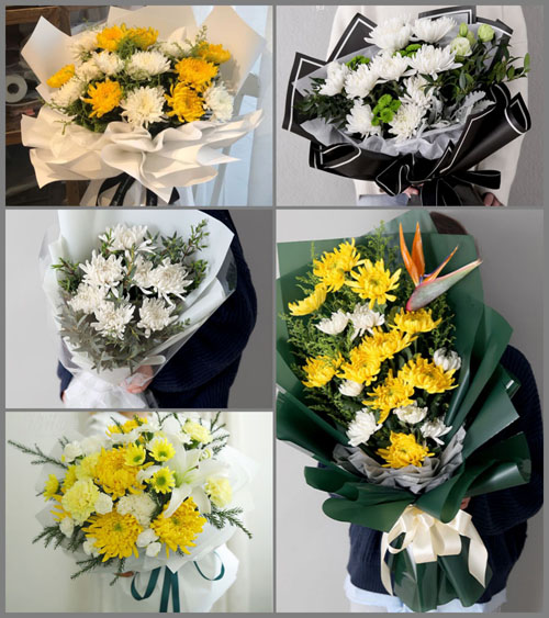 广东揭阳市普宁市广太镇白事花束代送